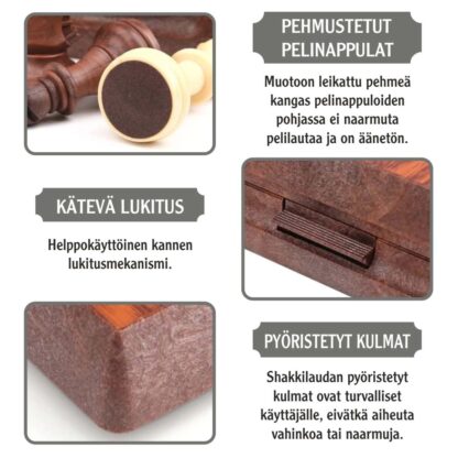 Shakkilauta Plastic Wood - 24cm - Image 3