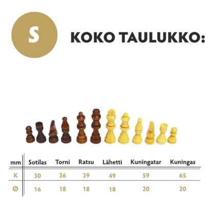 Puiset Shakkinappulat - kolme eri kokoa - Image 3